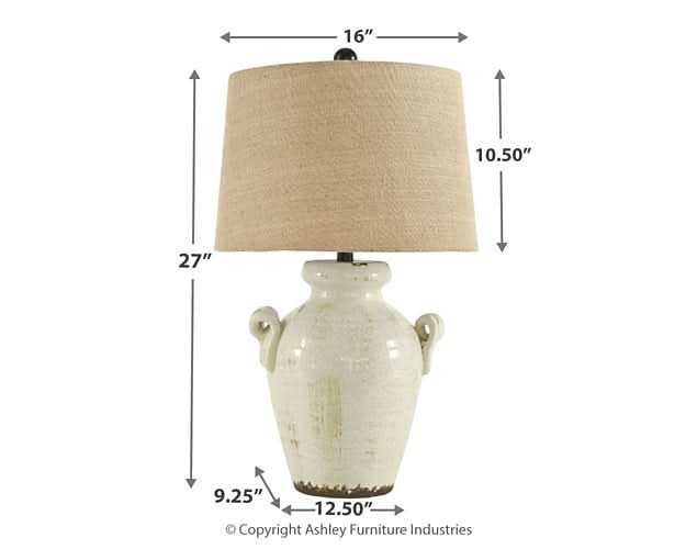 Ashley Express - Emelda Ceramic Table Lamp (1/CN) - Walo Furniture