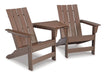 Ashley Express - Emmeline 2 Adirondack Chairs with Connector Table - Walo Furniture