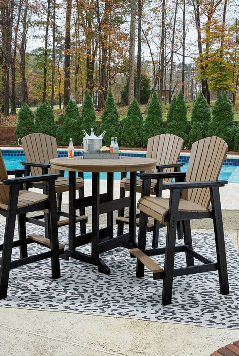 Ashley Express - Fairen Trail Outdoor Bar Table and 4 Barstools - Walo Furniture