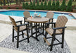 Ashley Express - Fairen Trail Outdoor Bar Table and 4 Barstools - Walo Furniture