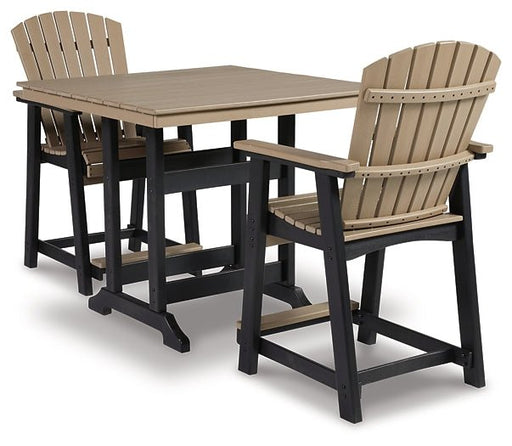 Ashley Express - Fairen Trail Outdoor Counter Height Dining Table and 2 Barstools - Walo Furniture