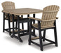 Ashley Express - Fairen Trail Outdoor Counter Height Dining Table and 2 Barstools - Walo Furniture