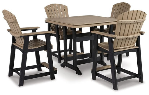 Ashley Express - Fairen Trail Outdoor Counter Height Dining Table and 4 Barstools - Walo Furniture