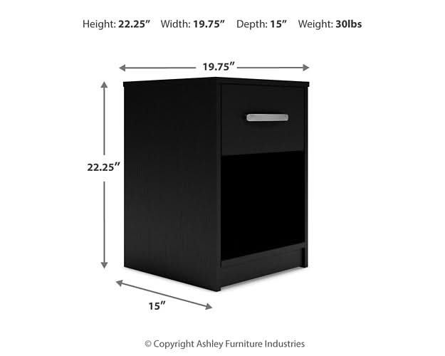 Ashley Express - Finch One Drawer Night Stand - Walo Furniture