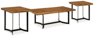 Ashley Express - Fortmaine Coffee Table with 2 End Tables - Walo Furniture