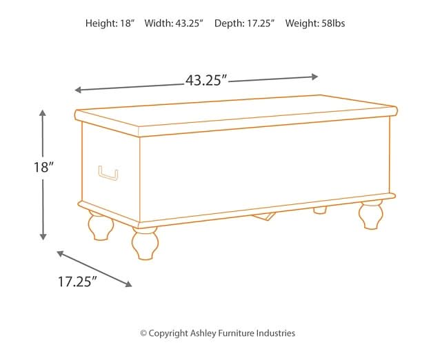 Ashley Express - Fossil Ridge Storage Bench - Walo Furniture