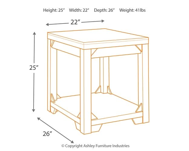 Ashley Express - Fregine Rectangular End Table - Walo Furniture