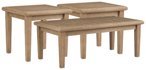 Ashley Express - Gerianne Outdoor Coffee Table with 2 End Tables - Walo Furniture