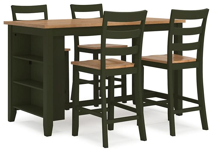 Ashley Express - Gesthaven Counter Height Dining Table and 4 Barstools - Walo Furniture