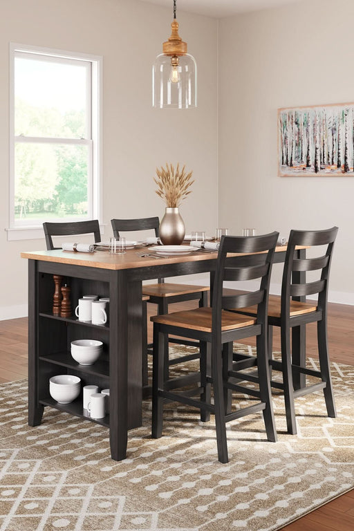 Ashley Express - Gesthaven Counter Height Dining Table and 4 Barstools - Walo Furniture