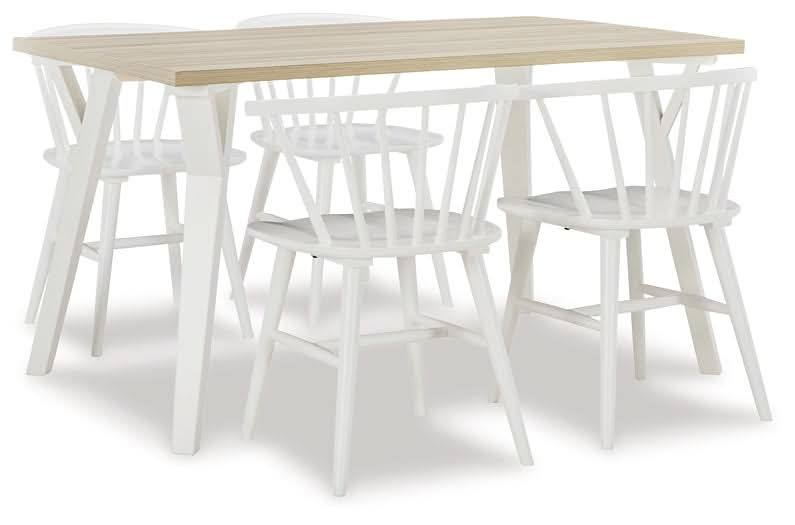 Ashley Express - Grannen Dining Table and 4 Chairs - Walo Furniture