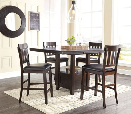 Ashley Express - Haddigan Counter Height Dining Table and 4 Barstools - Walo Furniture