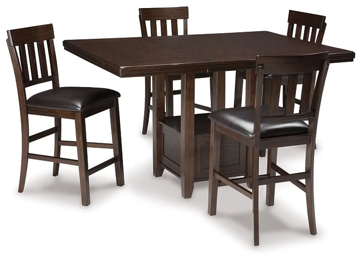 Ashley Express - Haddigan Counter Height Dining Table and 4 Barstools - Walo Furniture