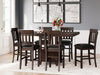 Ashley Express - Haddigan Counter Height Dining Table and 6 Barstools - Walo Furniture