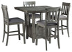 Ashley Express - Hallanden Counter Height Dining Table and 4 Barstools - Walo Furniture