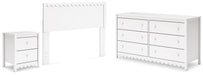 Ashley Express - Hallityn Full Panel Headboard with Dresser and Nightstand - Walo Furniture