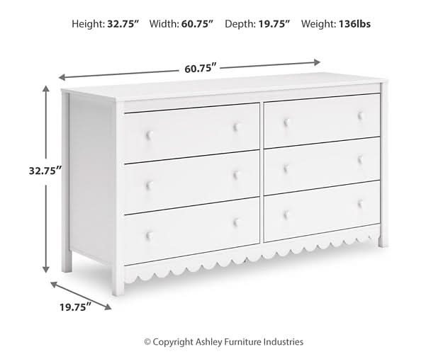 Ashley Express - Hallityn Six Drawer Dresser - Walo Furniture