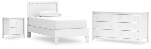 Ashley Express - Hallityn Twin Panel Platform Bed with Dresser and Nightstand - Walo Furniture