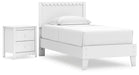 Ashley Express - Hallityn Twin Panel Platform Bed with Nightstand - Walo Furniture