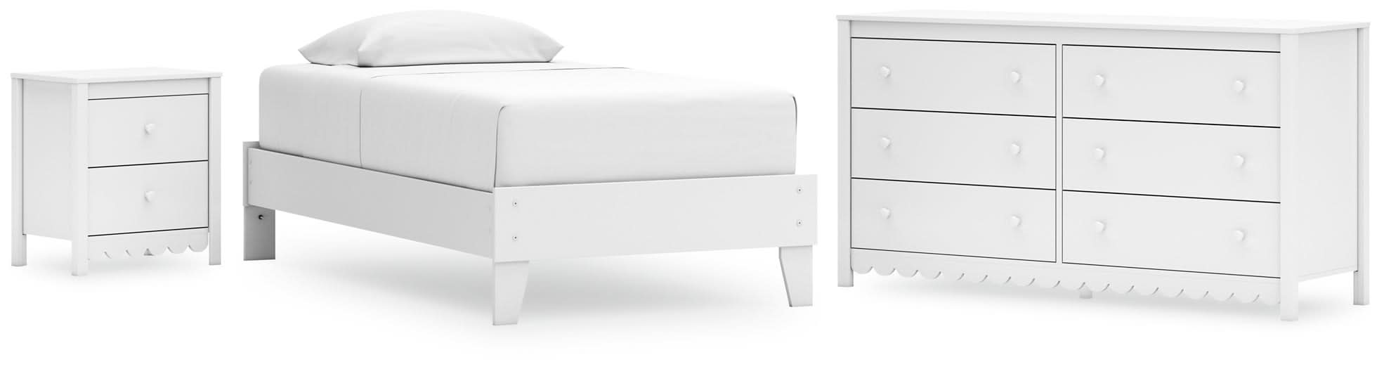 Ashley Express - Hallityn Twin Platform Bed with Dresser and Nightstand - Walo Furniture