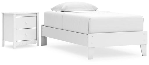 Ashley Express - Hallityn Twin Platform Bed with Nightstand - Walo Furniture