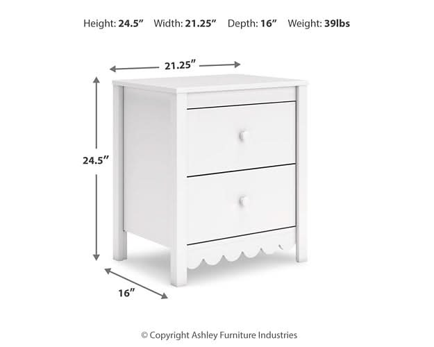 Ashley Express - Hallityn Two Drawer Night Stand - Walo Furniture