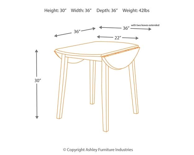 Ashley Express - Hammis Round DRM Drop Leaf Table - Walo Furniture