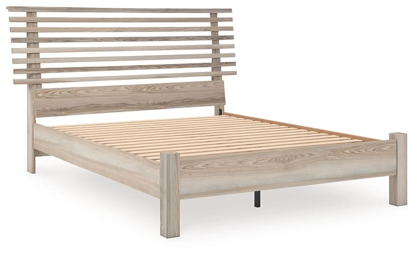 Ashley Express - Hasbrick Queen Slat Panel Bed - Walo Furniture