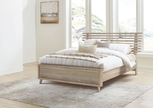 Ashley Express - Hasbrick Queen Slat Panel Bed - Walo Furniture