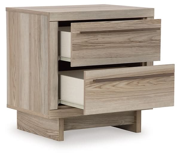 Ashley Express - Hasbrick Two Drawer Night Stand - Walo Furniture