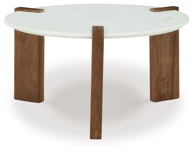 Ashley Express - Isanti Coffee Table with 2 End Tables - Walo Furniture