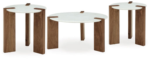 Ashley Express - Isanti Coffee Table with 2 End Tables - Walo Furniture