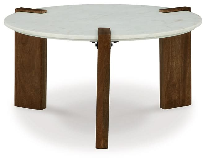 Ashley Express - Isanti Round Cocktail Table - Walo Furniture