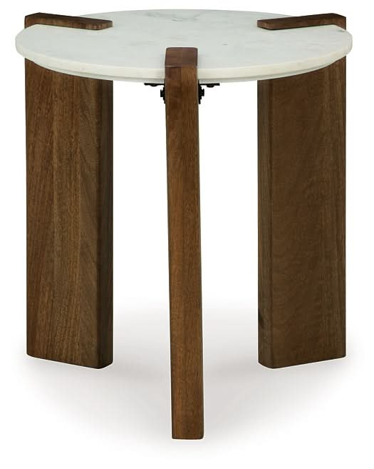 Ashley Express - Isanti Round End Table - Walo Furniture