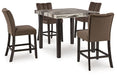 Ashley Express - Jeshina Counter Height Dining Table and 4 Barstools - Walo Furniture