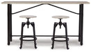 Ashley Express - Karisslyn Counter Height Dining Table and 2 Barstools - Walo Furniture