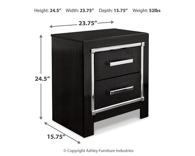 Ashley Express - Kaydell Two Drawer Night Stand - Walo Furniture