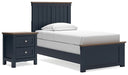 Ashley Express - Landocken Twin Panel Bed with Nightstand - Walo Furniture