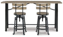 Ashley Express - Lesterton Counter Height Dining Table and 2 Barstools - Walo Furniture