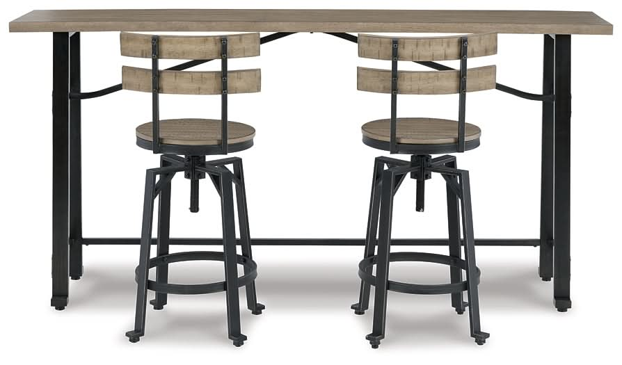 Ashley Express - Lesterton Counter Height Dining Table and 2 Barstools - Walo Furniture