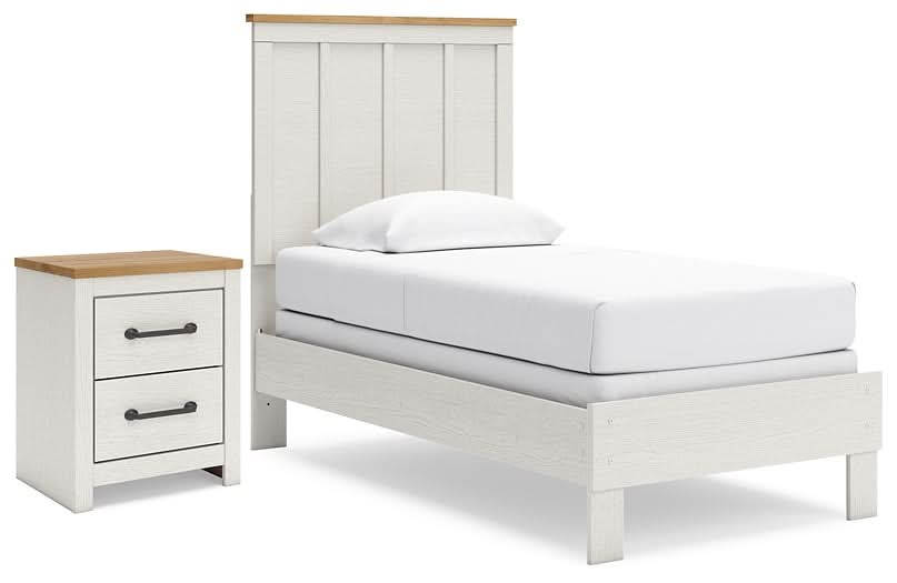 Ashley Express - Linnocreek Twin Panel Bed with Nightstand - Walo Furniture