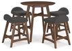 Ashley Express - Lyncott Counter Height Dining Table and 4 Barstools - Walo Furniture