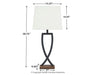 Ashley Express - Makara Metal Table Lamp (2/CN) - Walo Furniture