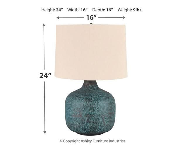 Ashley Express - Malthace Metal Table Lamp (1/CN) - Walo Furniture