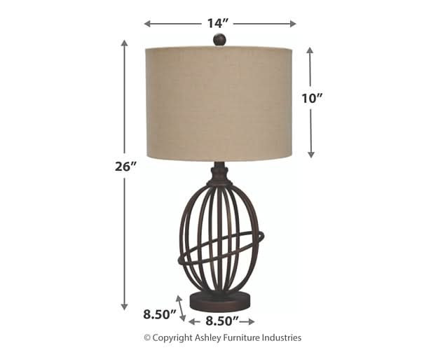 Ashley Express - Manasa Metal Table Lamp (1/CN) - Walo Furniture