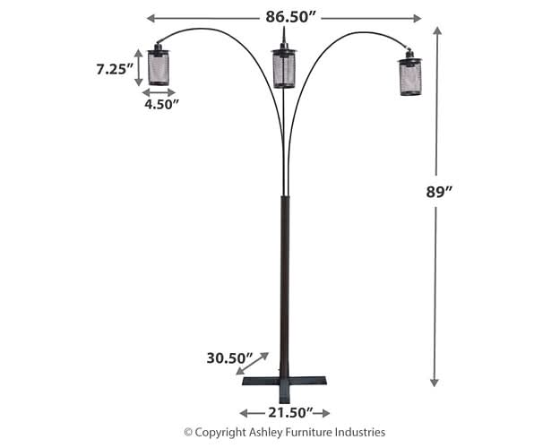 Ashley Express - Maovesa Metal Arc Lamp (1/CN) - Walo Furniture