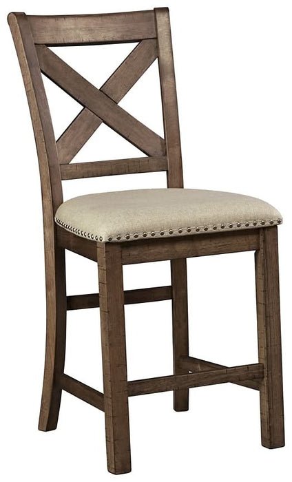 Ashley Express - Moriville Upholstered Barstool (2/CN) - Walo Furniture