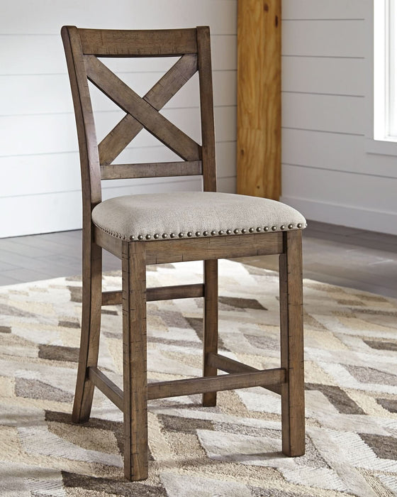 Ashley Express - Moriville Upholstered Barstool (2/CN) - Walo Furniture