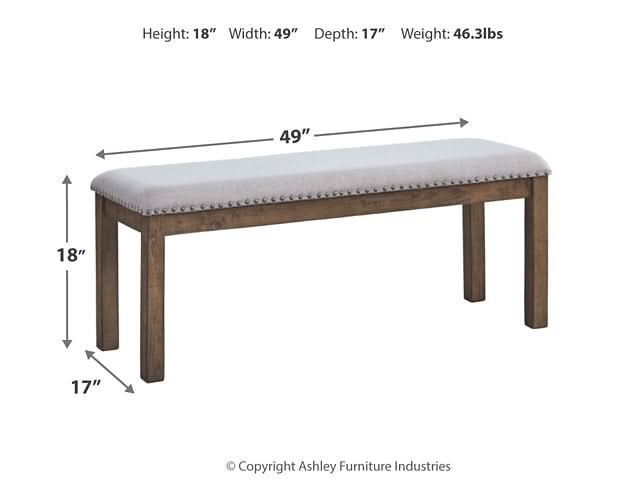 Ashley Express - Moriville Upholstered Bench - Walo Furniture