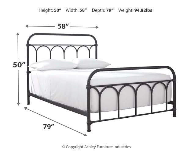 Ashley Express - Nashburg Metal Hdbd/Ftbd/Rails - Walo Furniture